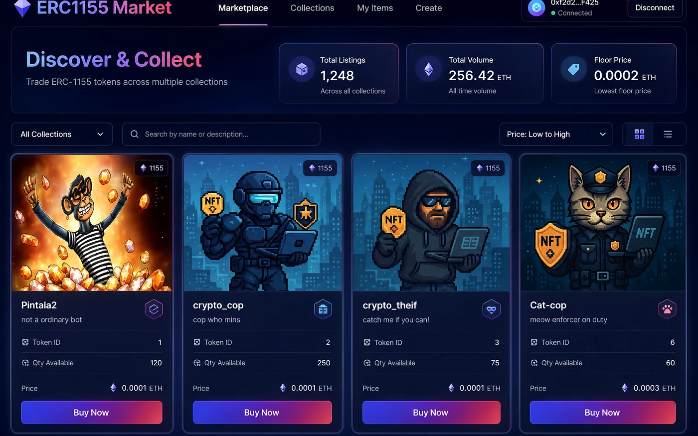 ERC-1155 NFT Market